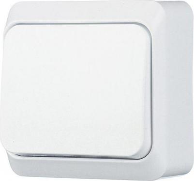 Выключатель BA10-001b Этюд 1клавишный открытой проводки 10А белый – фото 11