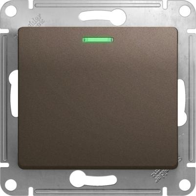 Выключатель Glossa GSL000313 одноклавишный скрытая установка алюминий с подсветкой – фото 10