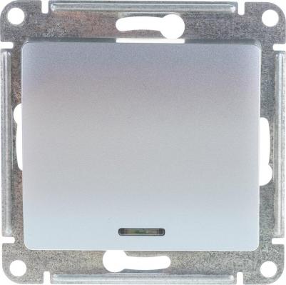 Выключатель Glossa GSL000313 одноклавишный скрытая установка алюминий с подсветкой – фото 11
