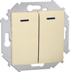 Двухклавишный выключатель 1591392-031 – фото 1