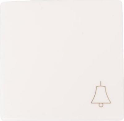 Клавиша для одноклавишного кнопочного выключателя S73 Loft, с пиктограммой звонок, белый 73017-60