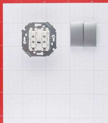 Проходной двухклавишный выключатель 1591397-033 – фото 4