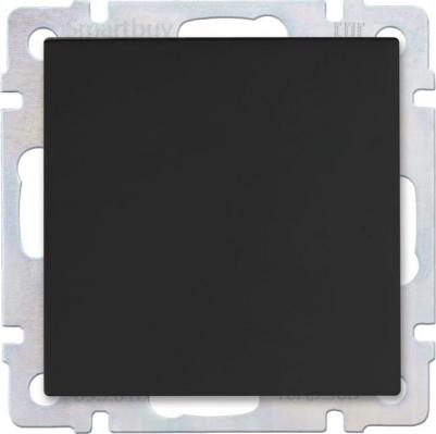 Выключатель проходной 1-клавишный 10А черный "Нептун", цена за 1 шт