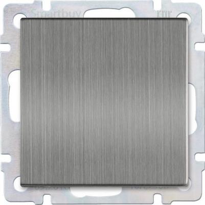 Выключатель проходной 1-клавишный 10А серый никель "Нептун", цена за 1 шт