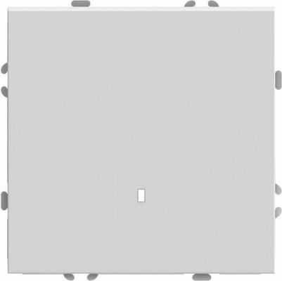 Выключатель 1-клавишный c индикатором, 250В, 10А, серия Эмили, RSW10-5101-01, белый фарфор, soft touch, цена за 1 шт – фото 1