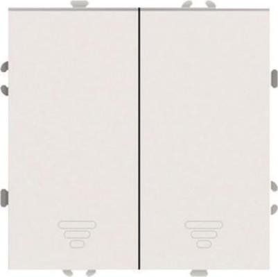 Выключатель двухклавишный самовозвратный RSW10-5113-08, серия Эмили, тип установки - скрытый, размер изделия 71*71*40мм., цвет кашемир, soft touch