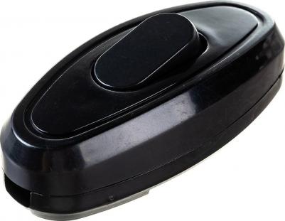 Выключатель электрический на шнур 250В, 10A, GLS10-01-20, черный, цена за 1 шт – фото 1