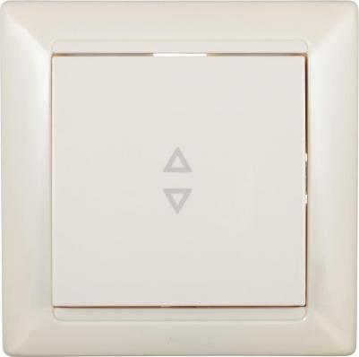 Переключатель с рамкой одноклавишный на 2 направления скрытая установка бежевый – фото 2