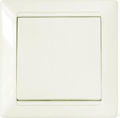 Переключатель с рамкой одноклавишный на 2 направления скрытая установка бежевый – фото 4