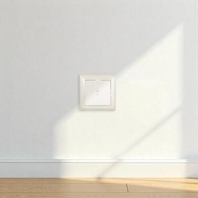 Переключатель с рамкой одноклавишный на 2 направления скрытая установка бежевый – фото 6