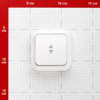 Выключатель EV0361-7310 одноклавишный открытая установка белый – фото 1