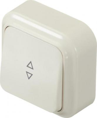 Выключатель EV0361-7312 одноклавишный открытая установка бежевый – фото 1