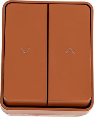 2-клавишный выключатель для жалюзи ATLASDESIGN PROFI IP54 О/У сх.4, 10А, ТЕРРАКОТОВЫЙ ATN547019