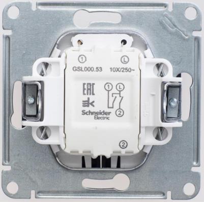 Механизм выключателя Schneider GLOSSA GSL000853 СУ, 2 клавиши, шоколад – фото 2