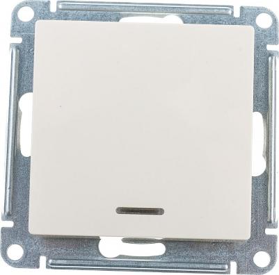 SE AtlasDesign Беж Переключатель 1-клавишный с подсветкой, сх.6а, 10АХ, механизм – фото 3