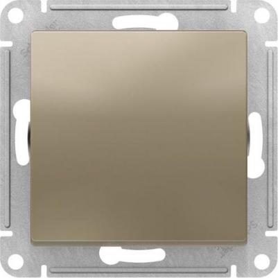 Выключатель 1 кл кнопочный/ кнопка звонка AtlasDesign шампань 10А механизм встроенный монтаж, арт. ATN000515 – фото 2