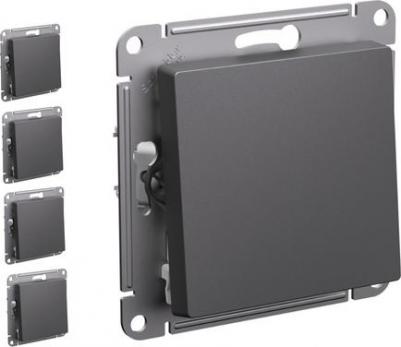 Выключатель 1-кл. AtlasDesign 10AX механизм базальт SE ATN001411 – фото 4