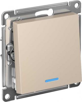 Выключатель 1-кл. AtlasDesign с подсветкой 10AX мех. песочн. SE ATN001213 – фото 1