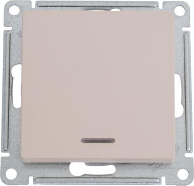 Выключатель 1-кл. AtlasDesign с подсветкой 10AX мех. песочн. SE ATN001213