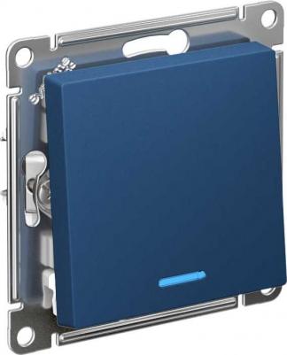 Выключатель 1-кл. AtlasDesign с подсветкой 10AX механизм аквамарин SE ATN001113