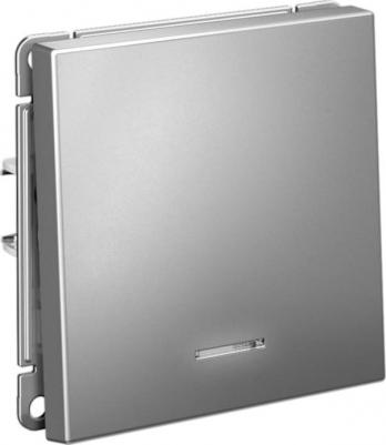 Выключатель 1-клавишный с подсветкой ArtGallery 10А, сталь, GAL000913 – фото 2