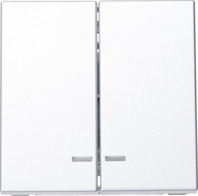 Выключатель 2-кл. ArtGallery 10AX с подсветкой механизм алюм. SE GAL000353