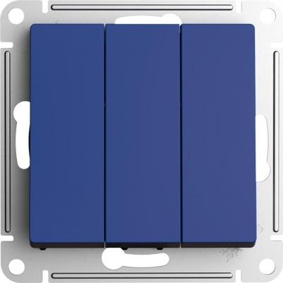 Выключатель 3-кл. AtlasDesign 10AX механизм аквамарин SE ATN001131 – фото 1