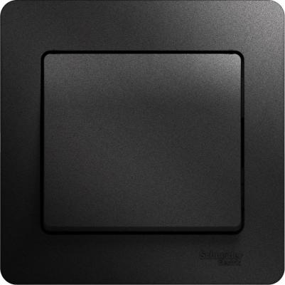 Выключатель Glossa одноклавишный антрацит