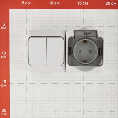 Выключатель с сетевой розеткой Schneider Этюд Bpa16-242C – фото 16