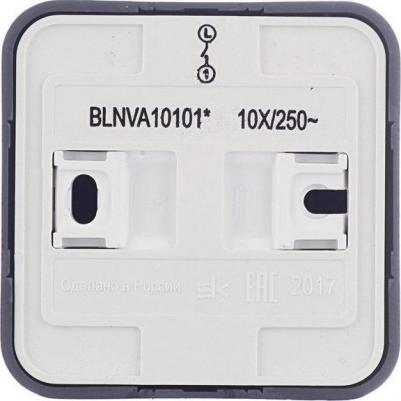 Выключатель Schneider Electric BLNVA101016 1-клавишный, ОП, 10А, IP20, 250В, антрацит – фото 6