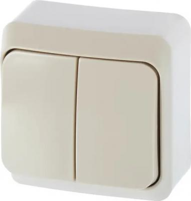 Выключатель Schneider Этюд Ba10-006K Оу 2 Кл. Крем – фото 3