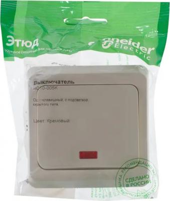 Выключатель Schneider Этюд Bc10-005K Су 1 Кл. Крем – фото 5