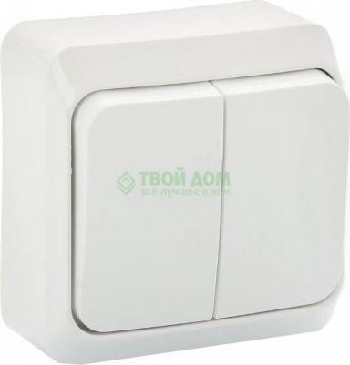 Выключатель Schneider Этюд Оу 2 Кл. Бел. (Пласт. Осн., Инд.) – фото 1