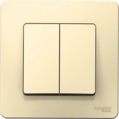 Выключатель SE Blanca внутр Беж 2-клавишный (cх.5), 10А, 250B – фото 2