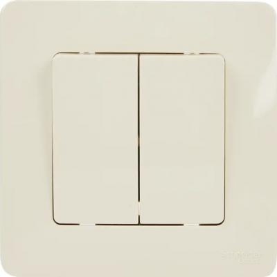 Выключатель SE Blanca внутр Беж 2-клавишный (cх.5), 10А, 250B – фото 6