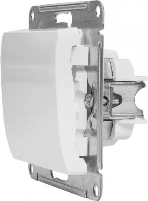 Выключатель SE Glossa Молочный 1-клавишный, сх.1, 10AX – фото 4