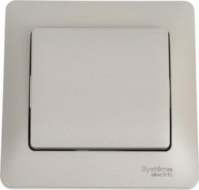 Выключатель SE Glossa Платина 1-клавишный сх.1, 10AX (в сборе) – фото 2