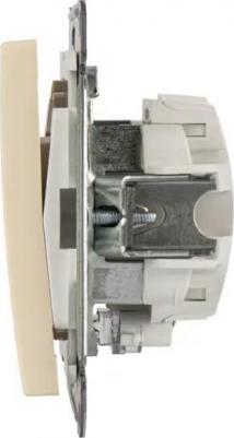 Выключатель встраиваемый W59 1 клавиша с подсветкой, цвет слоновая кость – фото 4