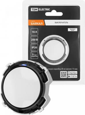 Выключатель 1-кл. 16А 250В кнопочный механизм белый, Байкал, цена за 1 шт – фото 2