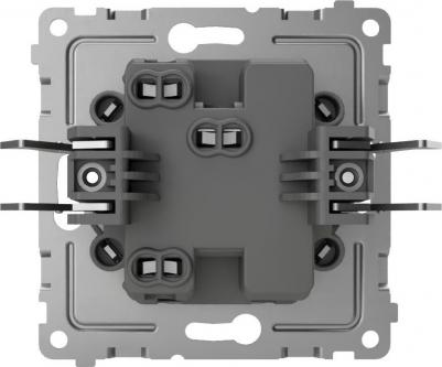 Переключатель Pixel проходной одноклавишный перламутрового цвета – фото 2