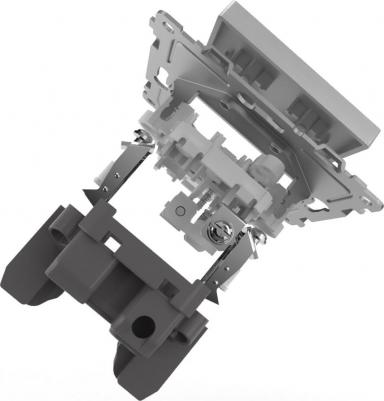 Переключатель Pixel проходной одноклавишный перламутрового цвета – фото 3