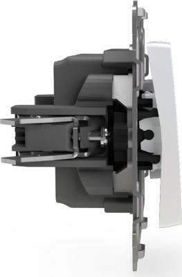 Переключатель Pixel проходной одноклавишный перламутрового цвета – фото 6