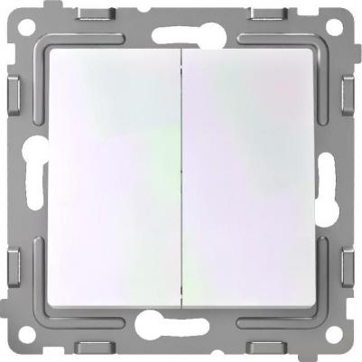 Выключатель Pixel двухклавишный перламутровый – фото 2