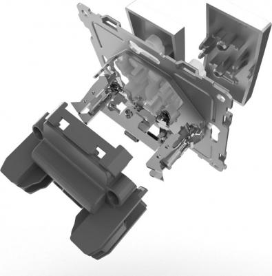 Выключатель Pixel двухклавишный с индикатором цвет карбоновый – фото 5