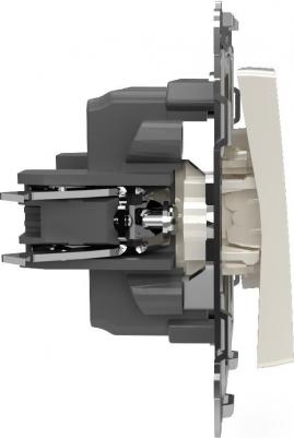 Выключатель Pixel одноклавишный с индикатором бежевый – фото 1