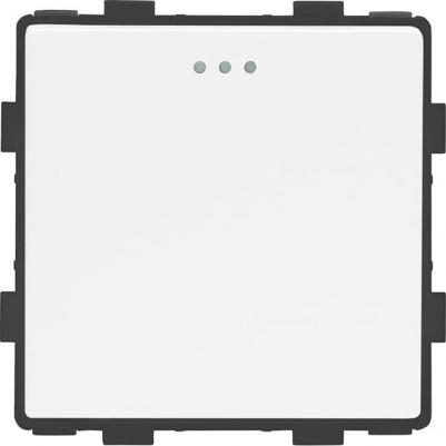 Безопасный 1-клавишный модульный выключатель от бренда размером 54х54 мм незаменим для выключения и включения освещения или для управления разными