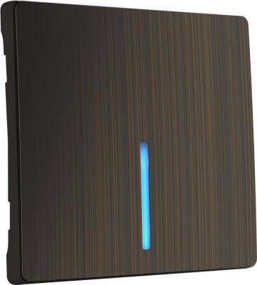 Клавиша для одноклавишного выключателя бронза с подсветкой (a051068)