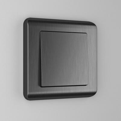 Клавиша для выключателя перекрестного Встраиваемые механизмы графит рифленый W1119004 – фото 1