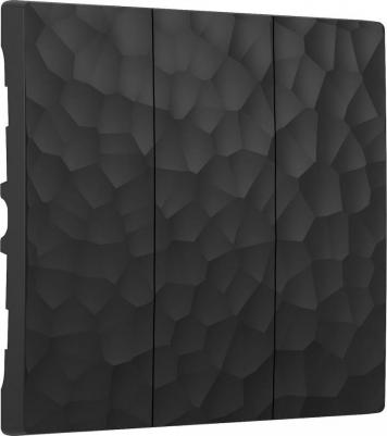 Набор клавиш для трехклавишного выключателя Hammer черный (a052063)