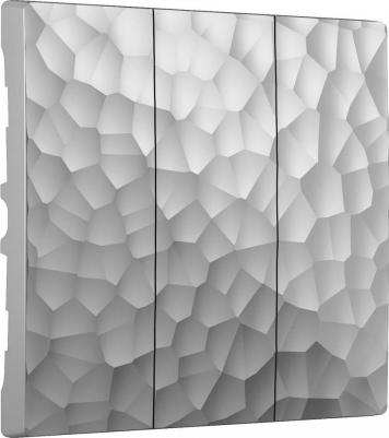 Набор клавиш для трехклавишного выключателя Hammer серебро (a052089)